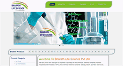 Desktop Screenshot of bharathlifescience.com
