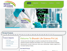 Tablet Screenshot of bharathlifescience.com
